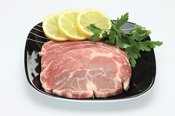 Image showing Pieces of fresh raw meat