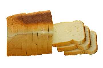 Image showing loaves of bread isolated over white background.
