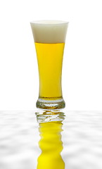 Image showing Beer glass isolated against white background