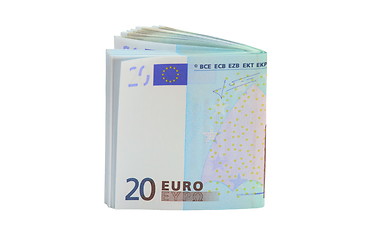 Image showing 20 Euro banknotes, isolated