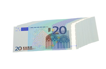 Image showing 20 Euro banknotes, isolated