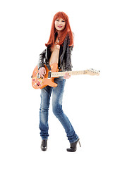 Image showing guitar babe