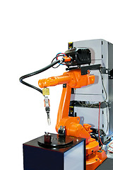 Image showing Orange robotic arm