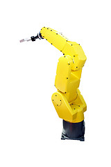 Image showing Yellow robotic arm