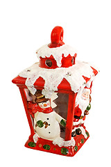 Image showing Snowman lantern angle