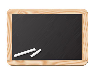 Image showing Blackboard and chalk