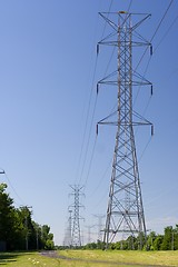 Image showing Electric poles