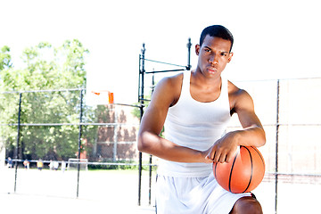 Image showing Handsome basketball player