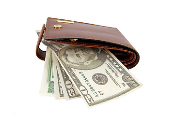 Image showing Brown leather wallet