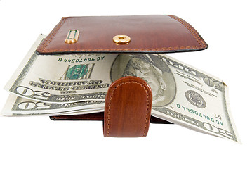 Image showing Brown leather wallet