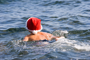 Image showing santa baby on vacation