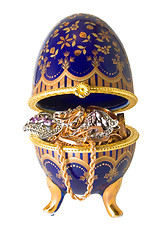 Image showing Egg with jewelry