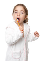 Image showing Dental care - child brushing teeth