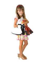 Image showing The girl and footwear