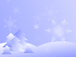 Image showing Blue Snowflake Background