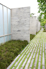 Image showing Modern zen garden area