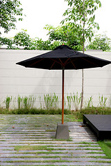 Image showing Modern zen garden area 