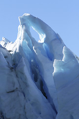 Image showing Detail of a large glacier in Sermilik Fjord, Greenland