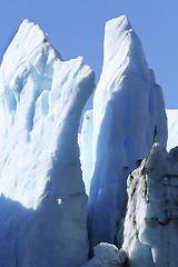 Image showing Detail of a large glacier in Sermilik Fjord, Greenland