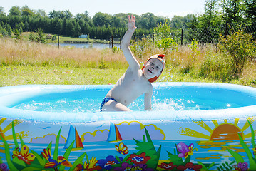 Image showing Boy in swimming pool.