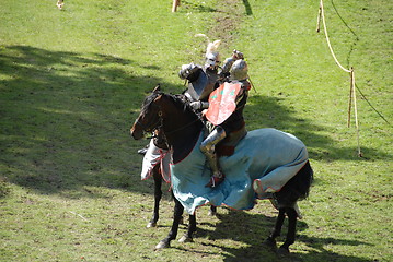 Image showing knights on horses