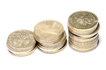 Image showing coins on white