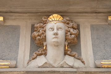 Image showing Detail of house facade in Old Town, Gdansk Poland