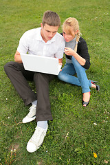 Image showing students with laptop