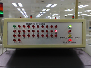 Image showing The LED panel and control lamps