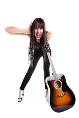 Image showing Indie Girl With Guitar