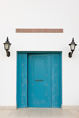 Image showing Blue door