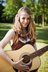 Image showing Guitar girl