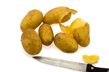 Image showing Potato fruits on a white background
