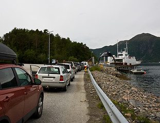 Image showing Norway. Landing to the ferry