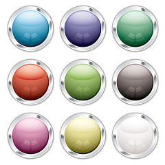 Image showing button candid silver