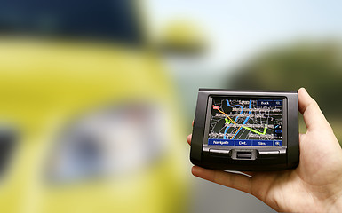 Image showing Gps in a man hand.