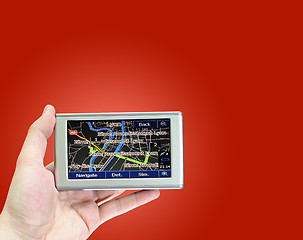 Image showing Gps in a man hand.