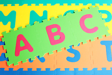 Image showing colorful letters