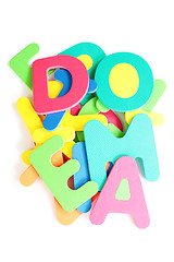 Image showing colorful letters