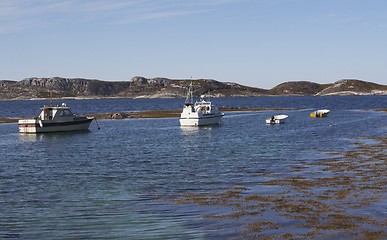 Image showing Moored boats