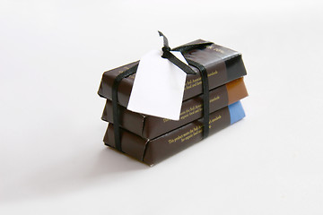 Image showing small bars of chocolate as a gift set