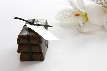 Image showing chocs and flowers