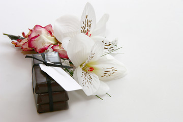 Image showing chocs and flowers