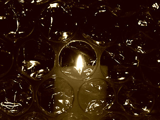 Image showing Abstract candle, over bubles