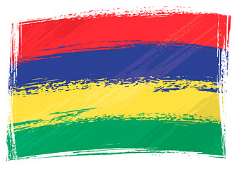Image showing Grunge Mauritius flag