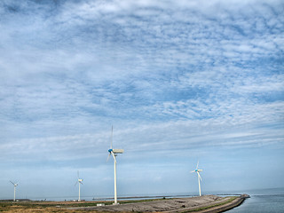 Image showing wind turbines landcape
