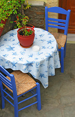 Image showing Outdoor table for two