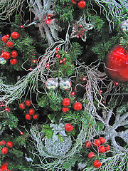 Image showing Christmas tree with decoration