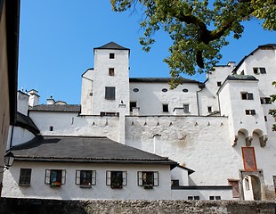 Image showing Buildings in the yard of Hohensalzburg castleHohensalzburg castle in  Austria  