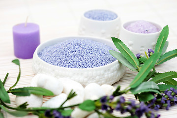 Image showing lavender bath caviar